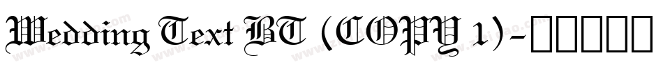 Wedding Text BT (COPY 1)字体转换